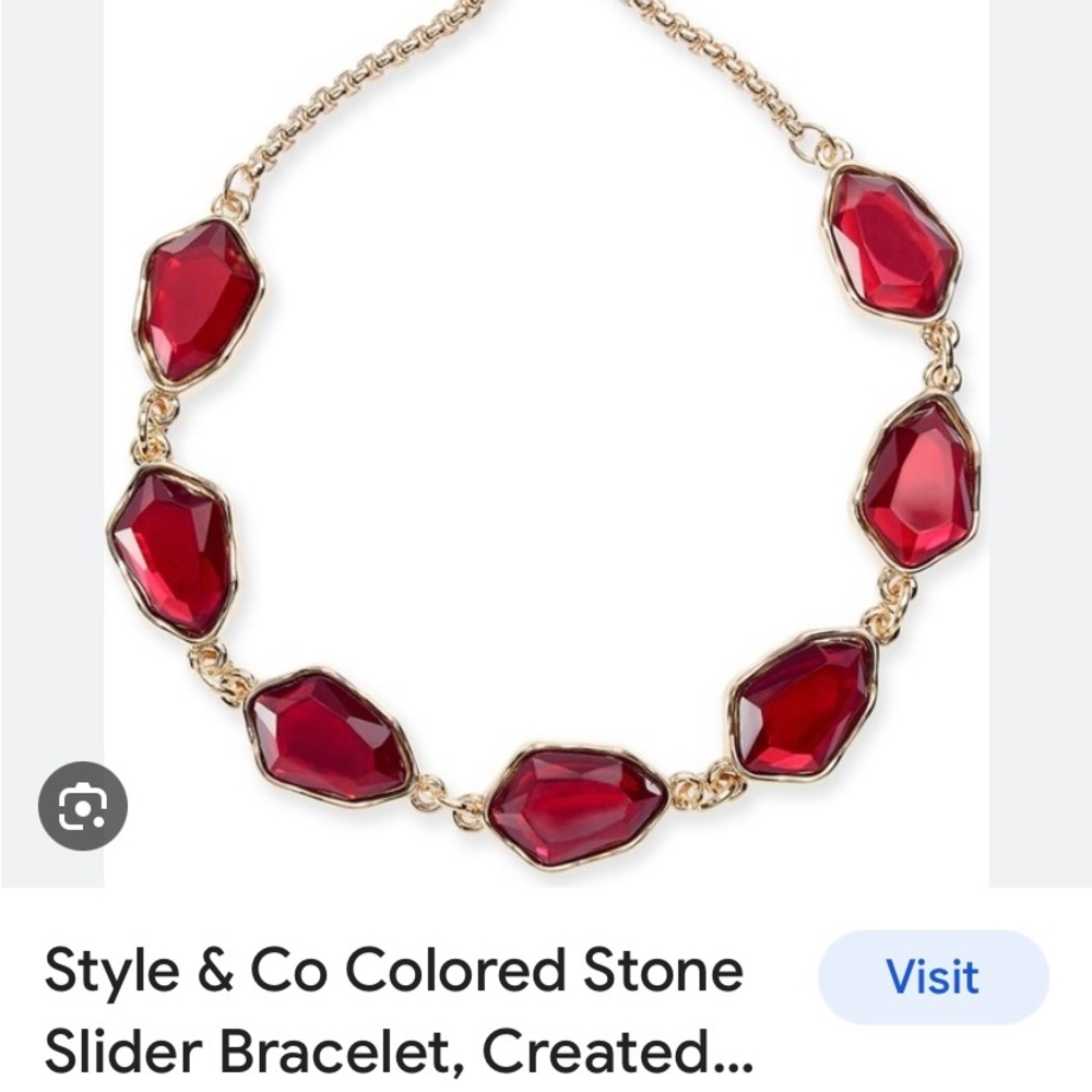 Style and Co red stone bracelet from Macys,